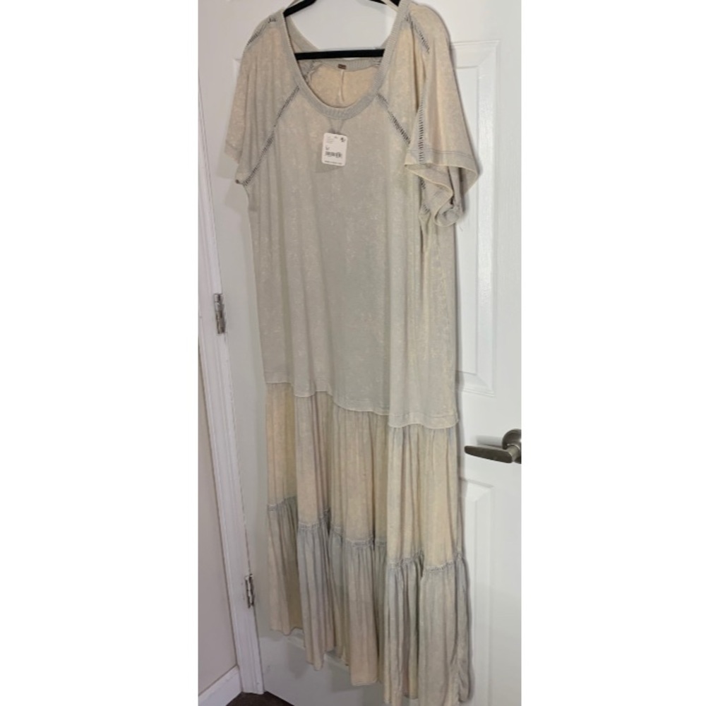 FREE PEOPLE SUN FADE OVERSIZED MIDI DRESS